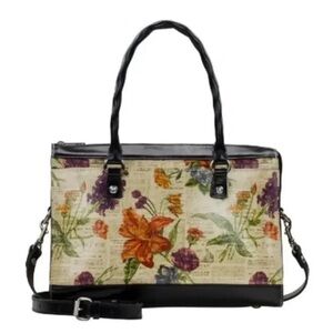 Patricia Nash Josselin Floral Print Women's Bag with Black Accents